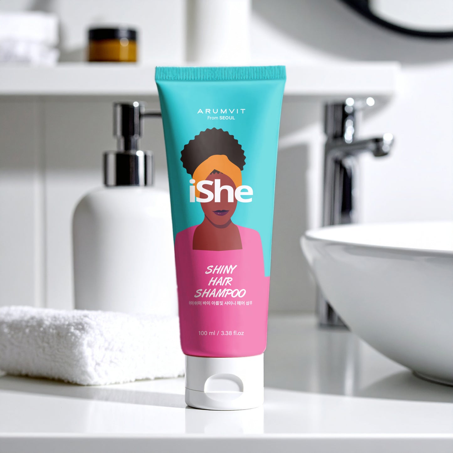 iShe Shiny Hair Shampoo 100ml - Enhances Shine and Softness for Lustrous Hair Care