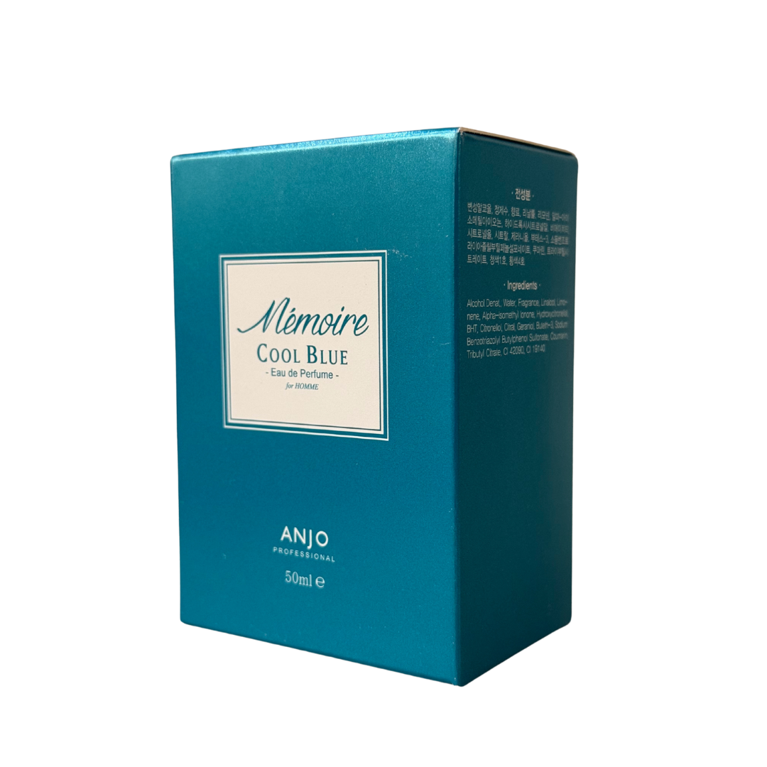 LIMITED EDITION! ANJO MEMOIRE COOL BLUE Perfume – Eau De Parfum for Men – Fresh Aquatic Fragrance – Perfume for Clean Confidence – Korean Beauty Perfume – Marine Citrus Scent – 50ml – Made in Korea