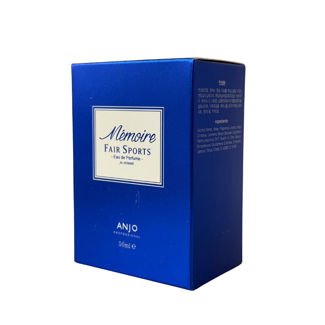 LIMITED EDITION! ANJO MEMOIRE FAIR SPORTS Perfume – Eau De Parfum for Men – Fresh and Sporty Men’s Fragrance – Active Lifestyle Perfume – Korean Beauty Perfume – Citrus Woody Scent – 50ml – Made in Korea
