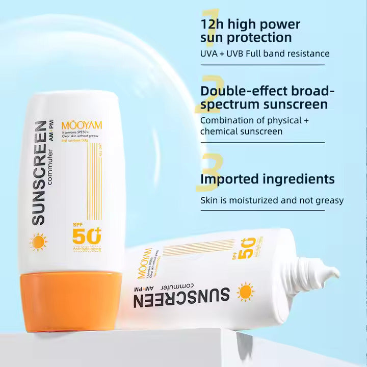 MOOYAM Sunblock Cream Waterproof Sunscreen SPF 50+ Anti Sunburn Sun Screen 50g