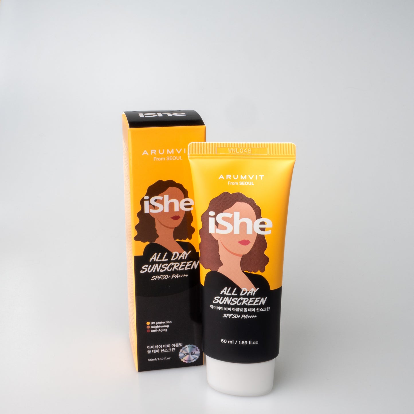 iShe All Day Sunscreen SPF 50+ PA++++ - Superior UV Protection for All Skin Types, 50ml