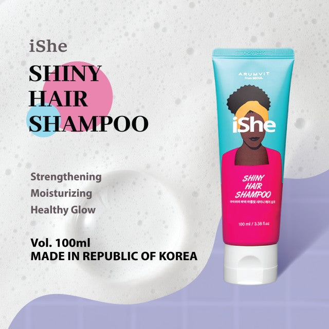 iShe Shiny Hair Shampoo 100ml - Enhances Shine and Softness for Lustrous Hair Care