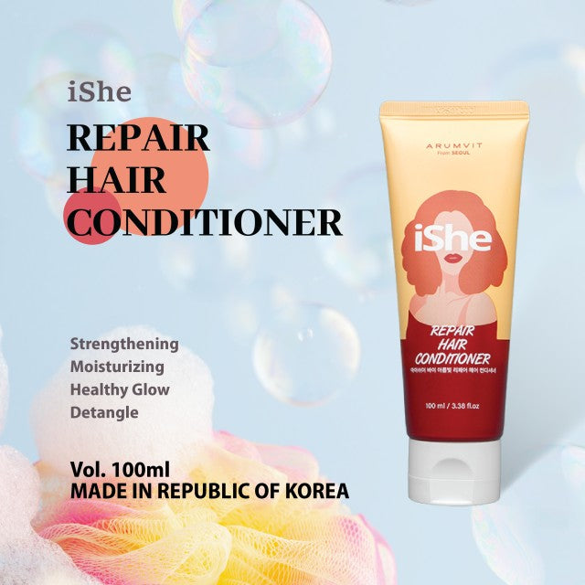 iShe Repair Hair Conditioner 100ml - Deep Nourishing Formula for Damaged Hair Care