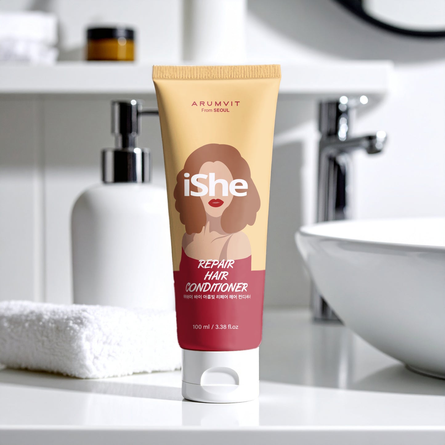 iShe Repair Hair Conditioner 100ml - Deep Nourishing Formula for Damaged Hair Care