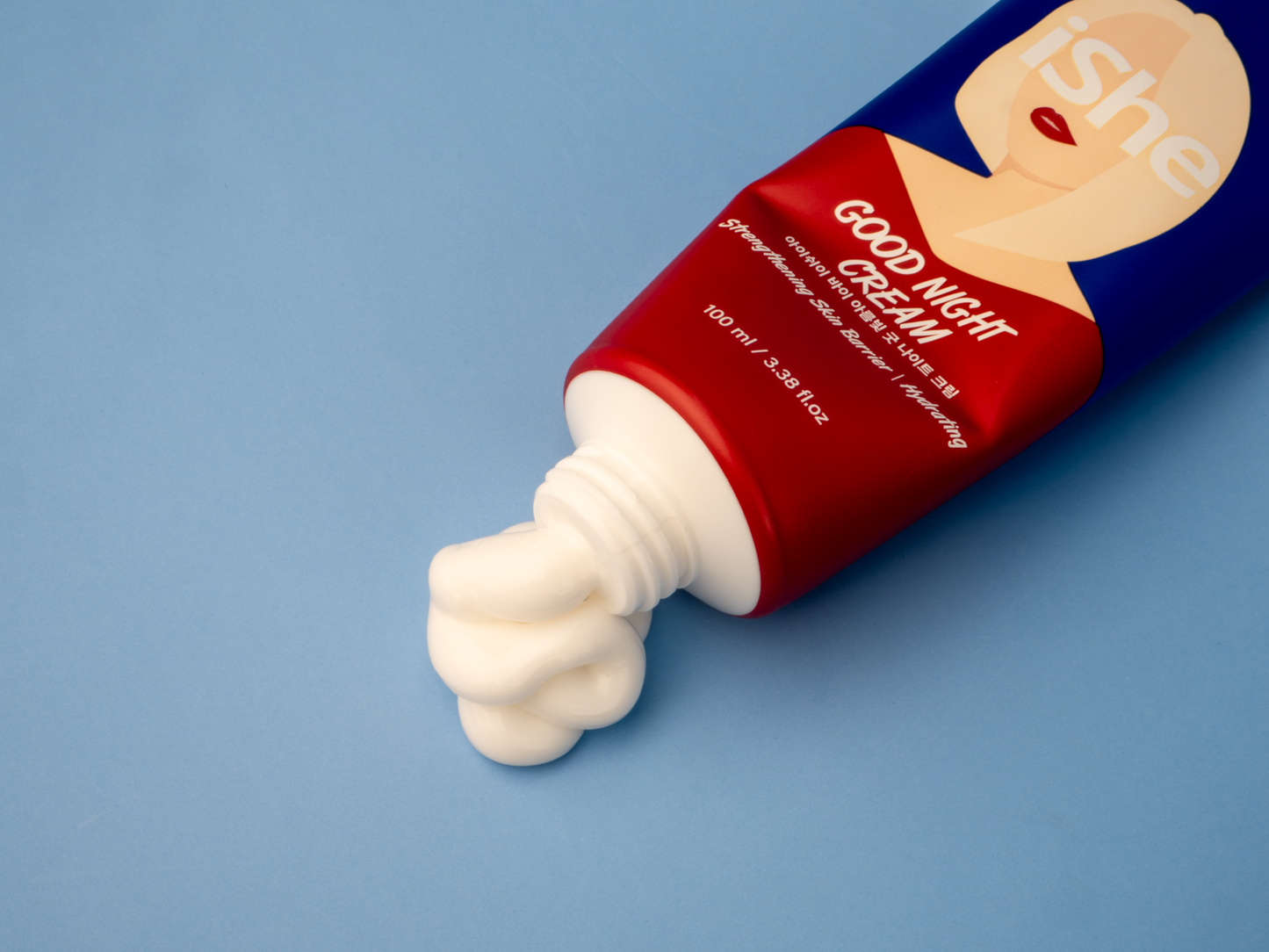 iShe Good Night Facial Cream - Hydrating Skin Barrier Strengthening Cream for Night Use 100mL