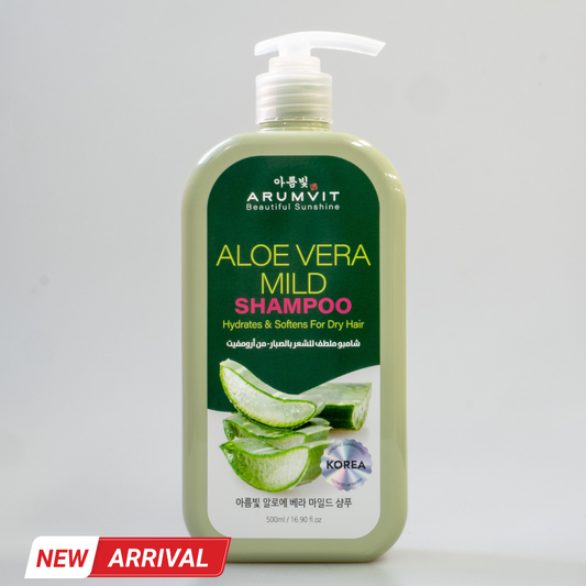 ARUMVIT Aloe Vera Mild Shampoo - Gentle Cleansing with Soothing Aloe Vera for Comfortable Daily Use - Hydrates & Softens Dry Hair