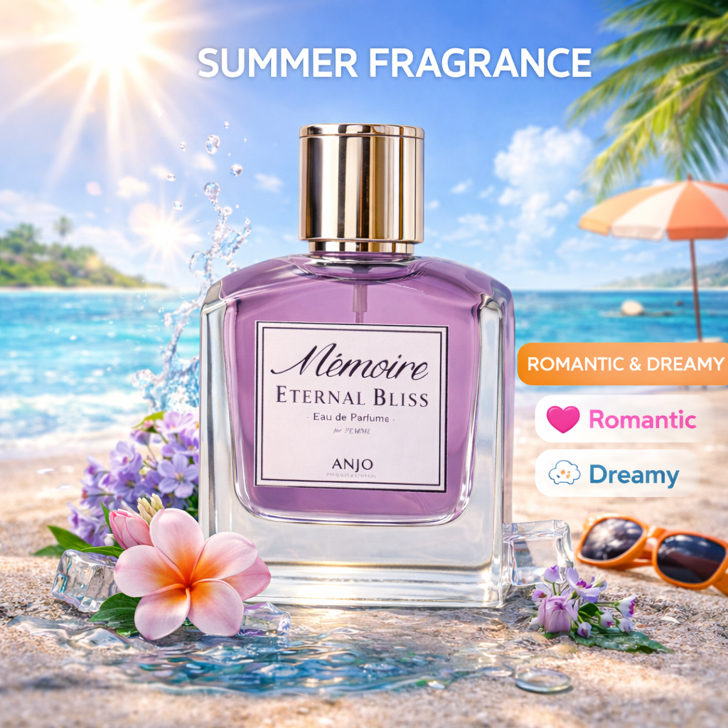 LIMITED EDITION! ANJO MEMOIRE ETERNAL BLISS Perfume – Eau De Parfum for Women – Warm & Romantic Scent – Perfume for Lasting Elegance – Korean Beauty Perfume – Floral Musk Fragrance – 50ml – Made in Korea