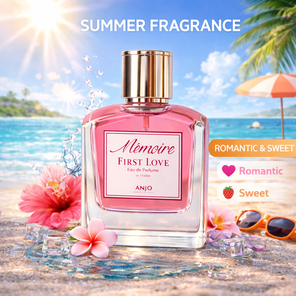 LIMITED EDITION! ANJO MEMOIRE FIRST LOVE Perfume – Eau De Parfum for Women – Romantic Floral Scent – Perfume for Soft Femininity – Korean Beauty Perfume – Sweet & Elegant Fragrance – 50ml – Made in Korea