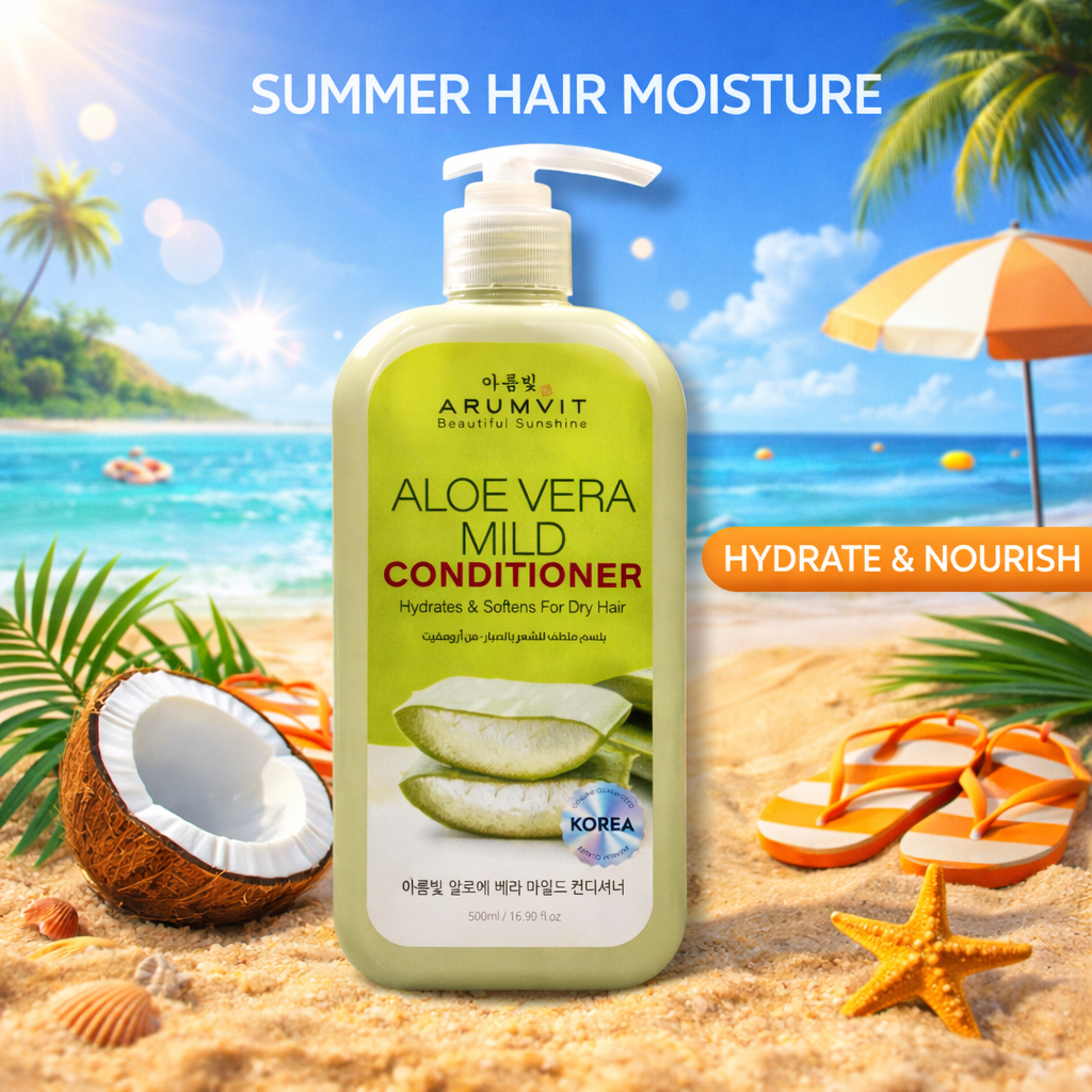 ARUMVIT Aloe Vera Mild Conditioner - Gentle Hair Care with Soothing Aloe Vera for All Hair Types - Hydrates & Softens Without Stripping Moisture