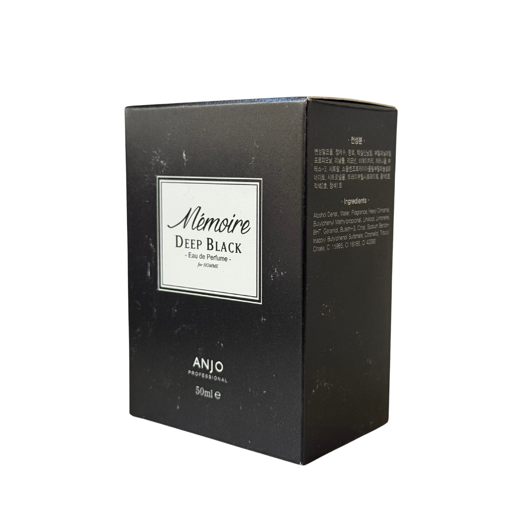 LIMITED EDITION! ANJO MEMOIRE DEEP BLACK Perfume – Eau De Parfum for Men – Bold Woody Musk Fragrance – Perfume for Mysterious Masculinity – Korean Beauty Perfume – Dark & Intense Scent – 50ml – Made in Korea