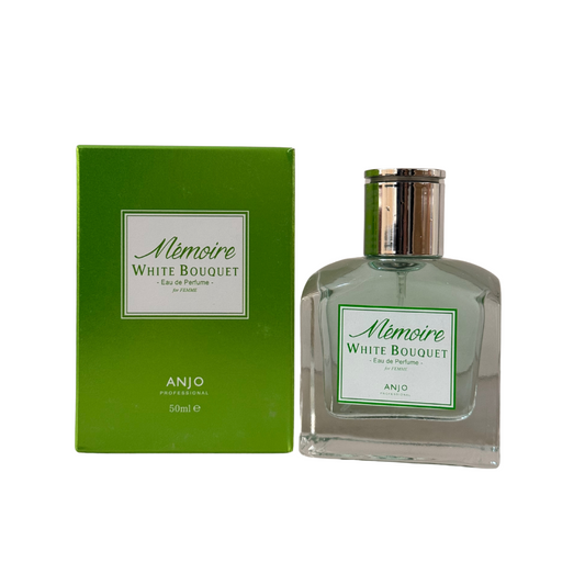 LIMITED EDITION! ANJO MEMOIRE WHITE BOUQUET Perfume – Eau De Parfum for Women – Elegant White Floral Fragrance – Perfume for Pure Femininity – Korean Beauty Perfume – Soft & Fresh Scent – 50ml – Made in Korea