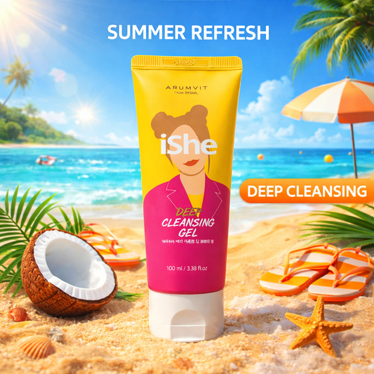 iShe Deep Cleansing Gel - Thoroughly Removes Impurities for Refreshed Skin - Suitable for All Skin Types - Daily Use Essential Skincare Routine