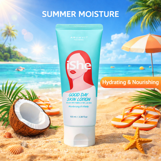 iShe Good Day Skin and Facial Lotion - Refreshing Feel & Radiant Complexion for Daily Skincare Routine 100mL